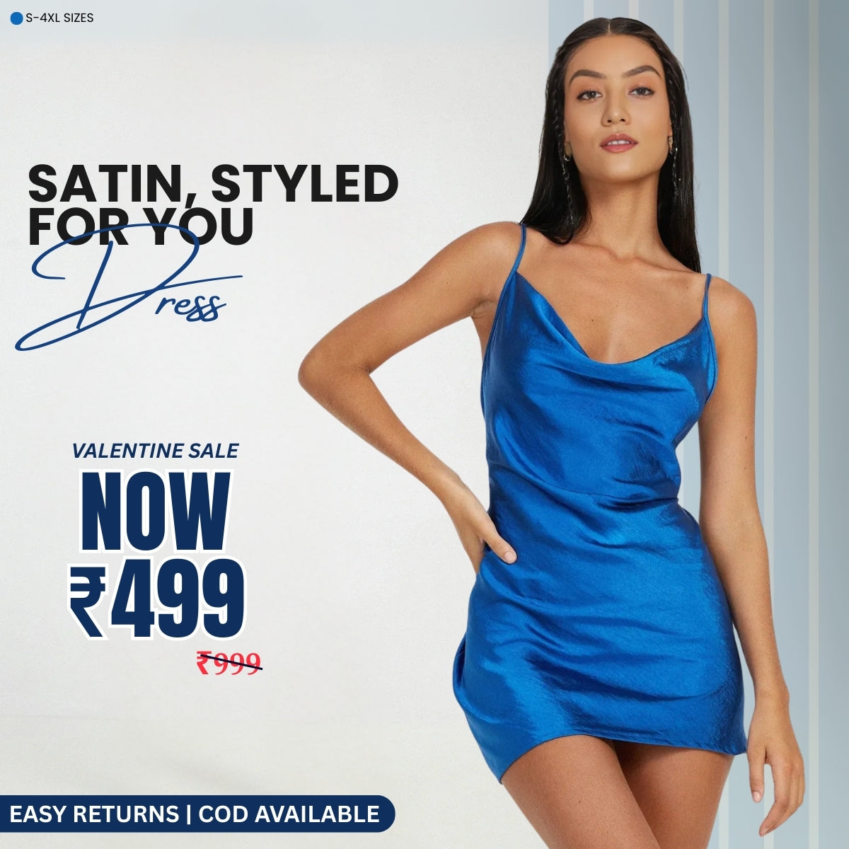Women’s Blue Satin Dress Luxe Looks for Every Occasion | S-10
