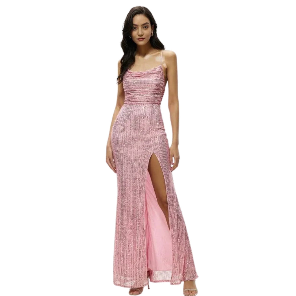 Women’s Baby Pink Satin Dress Luxe Looks for Every Occasion | S-09