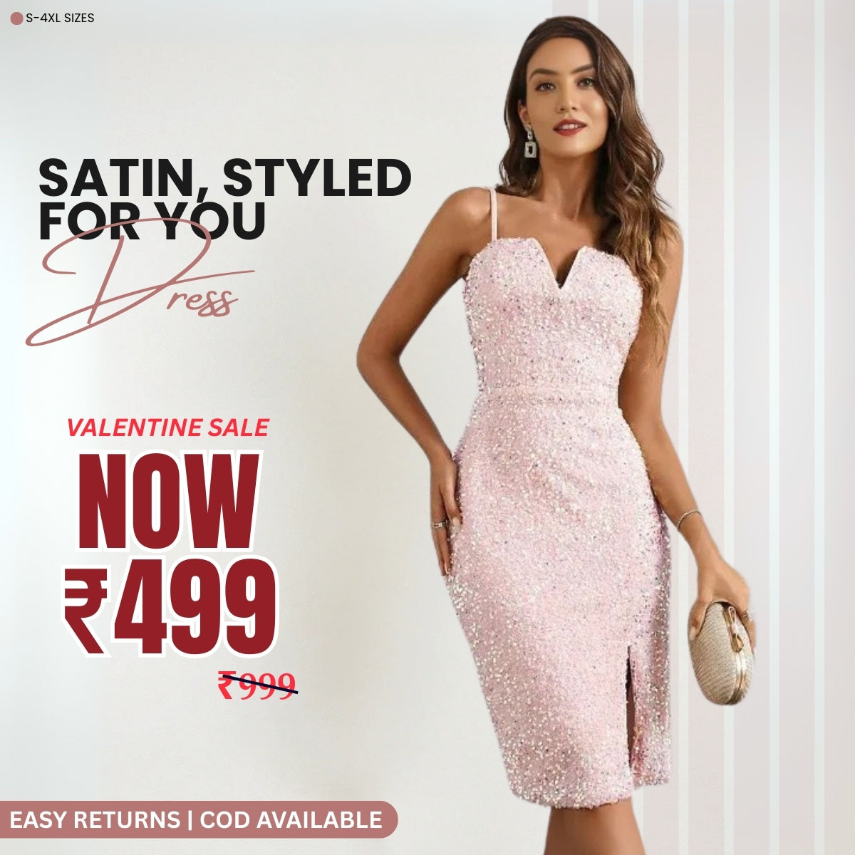 Women’s Pink Off Shoulder Satin Dress Luxe Looks for Every Occasion | S-12