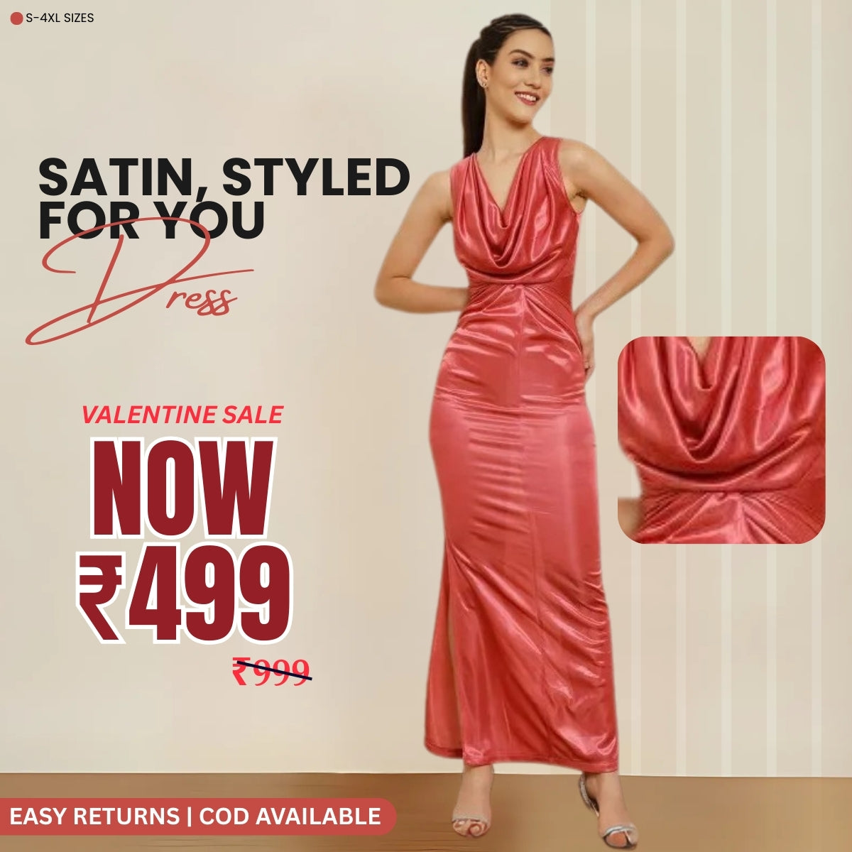 Women’s Full Length Satin Dress Luxe Looks for Every Occasion | S-14