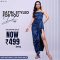 Women’s Full Length Royal Blue Satin Dress Luxe Looks for Every Occasion | S-03