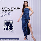 Women’s Full Length Royal Blue Satin Dress Luxe Looks for Every Occasion | S-03