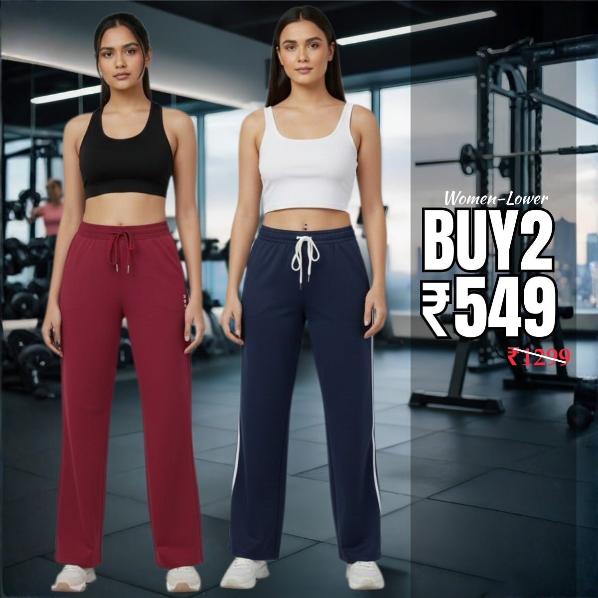 Pack of 2 Women's Lowers - Comfortable Combo for Everyday Style  |WL-09