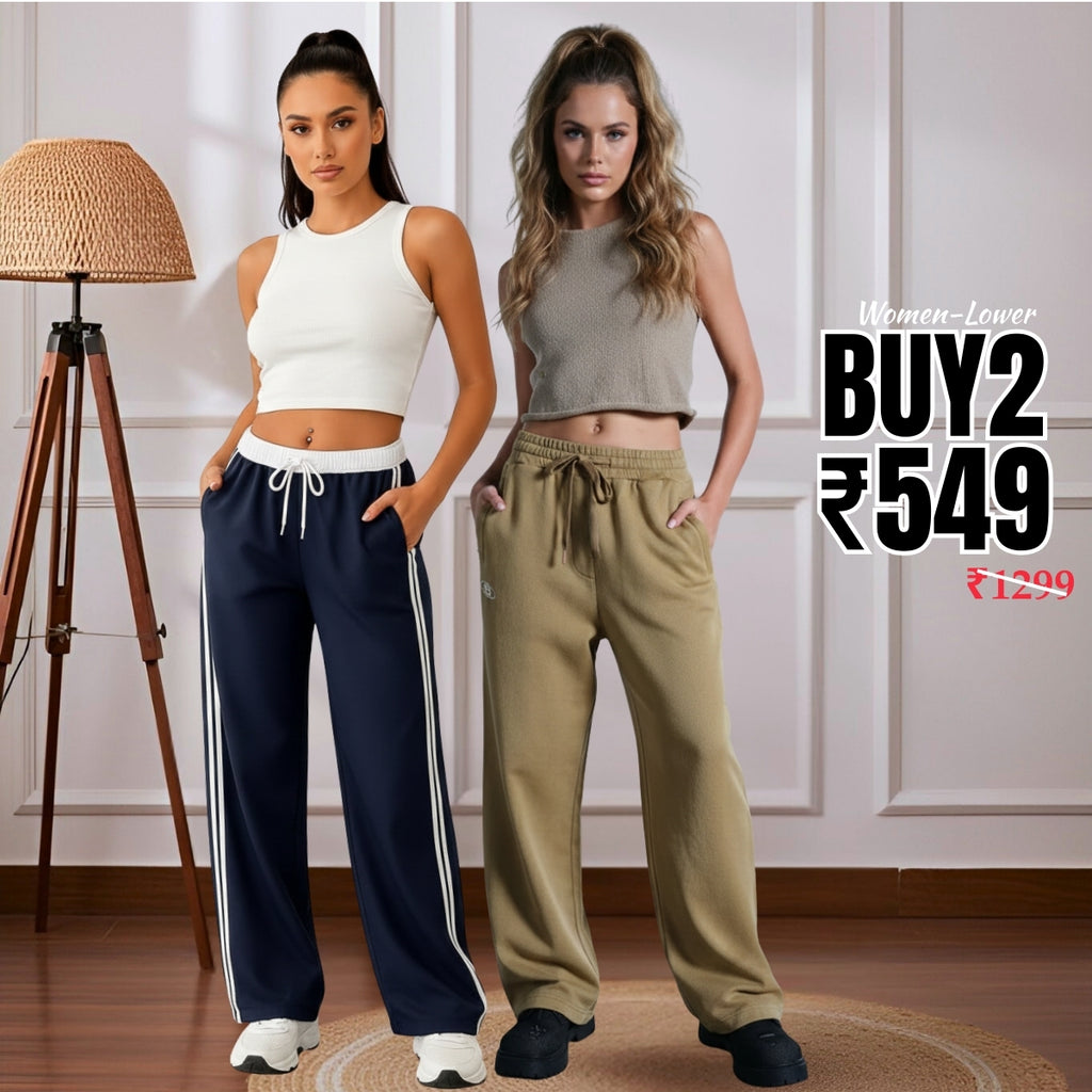 Pack of 2 Women's Lowers - Comfortable Combo for Everyday Style  |WL-02