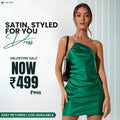 Women’s Green Pink Satin Dress Luxe Looks for Every Occasion | S-06