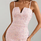 Women’s Pink Off Shoulder Satin Dress Luxe Looks for Every Occasion | S-12