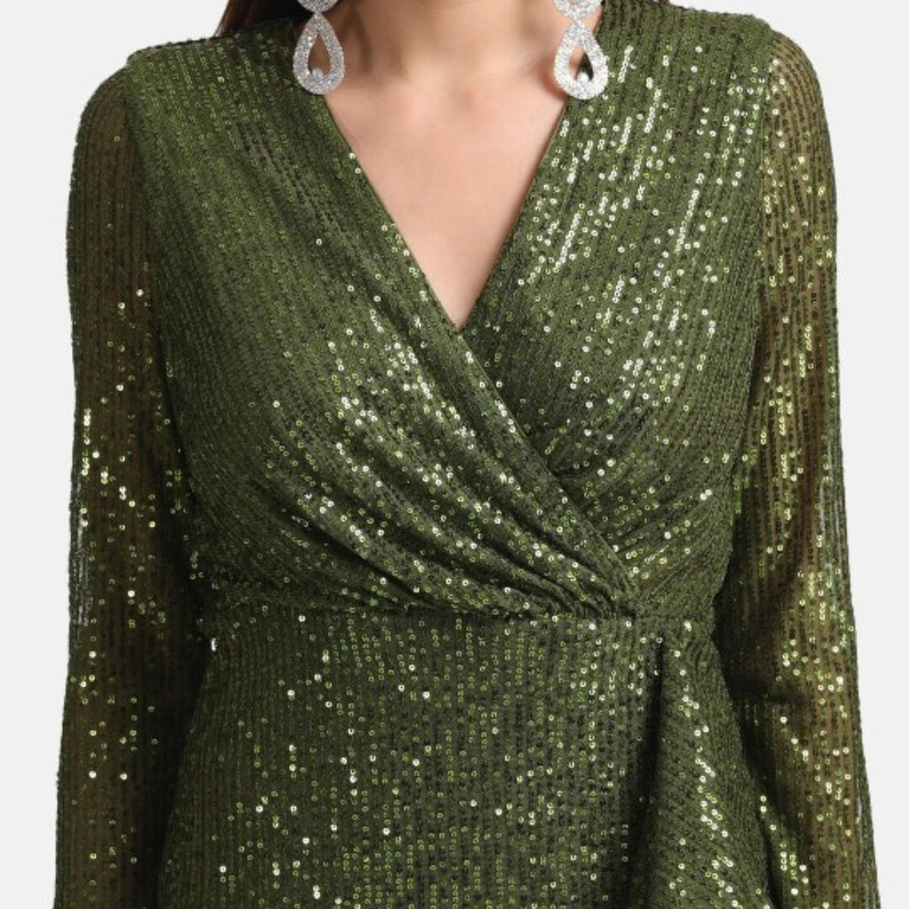 Women’s Green Pink Satin Dress Luxe Looks for Every Occasion | S-07