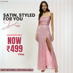 Women’s Baby Pink Satin Dress Luxe Looks for Every Occasion | S-09